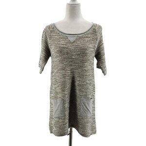 Anthropologie Meadow Rue Knit Pocket Scoop Neck Tunic Sweater Womens Small